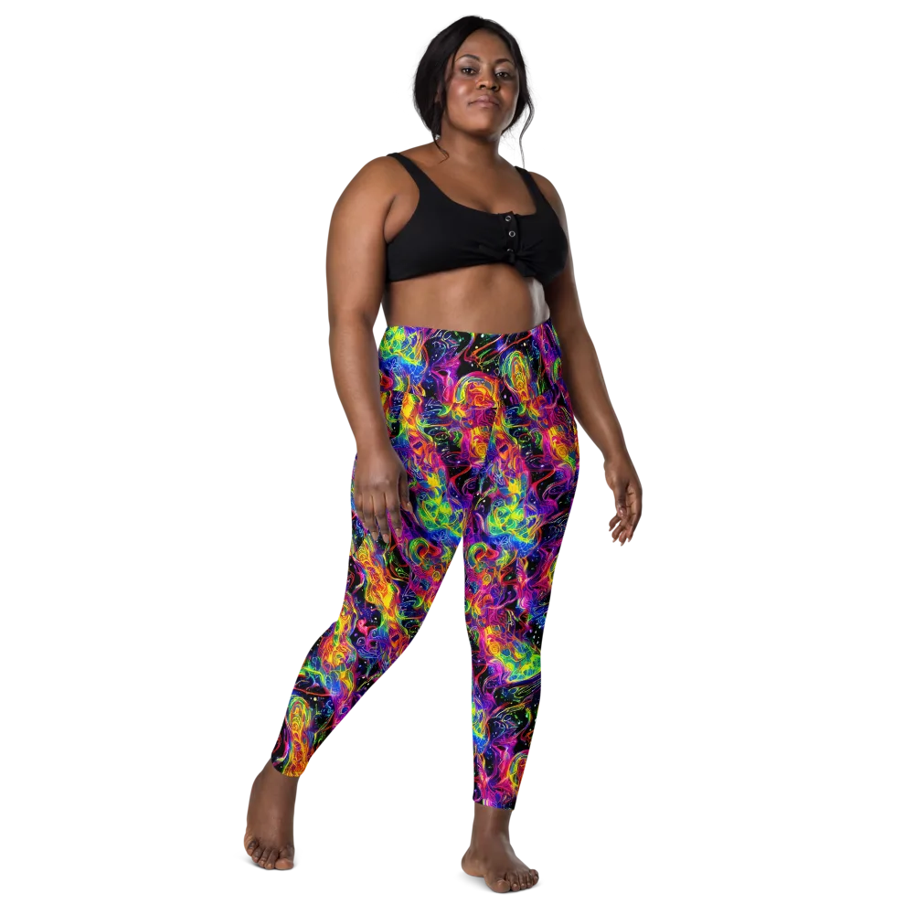 Hypercolor Dreamscape on Leggings with Pockets — Front
