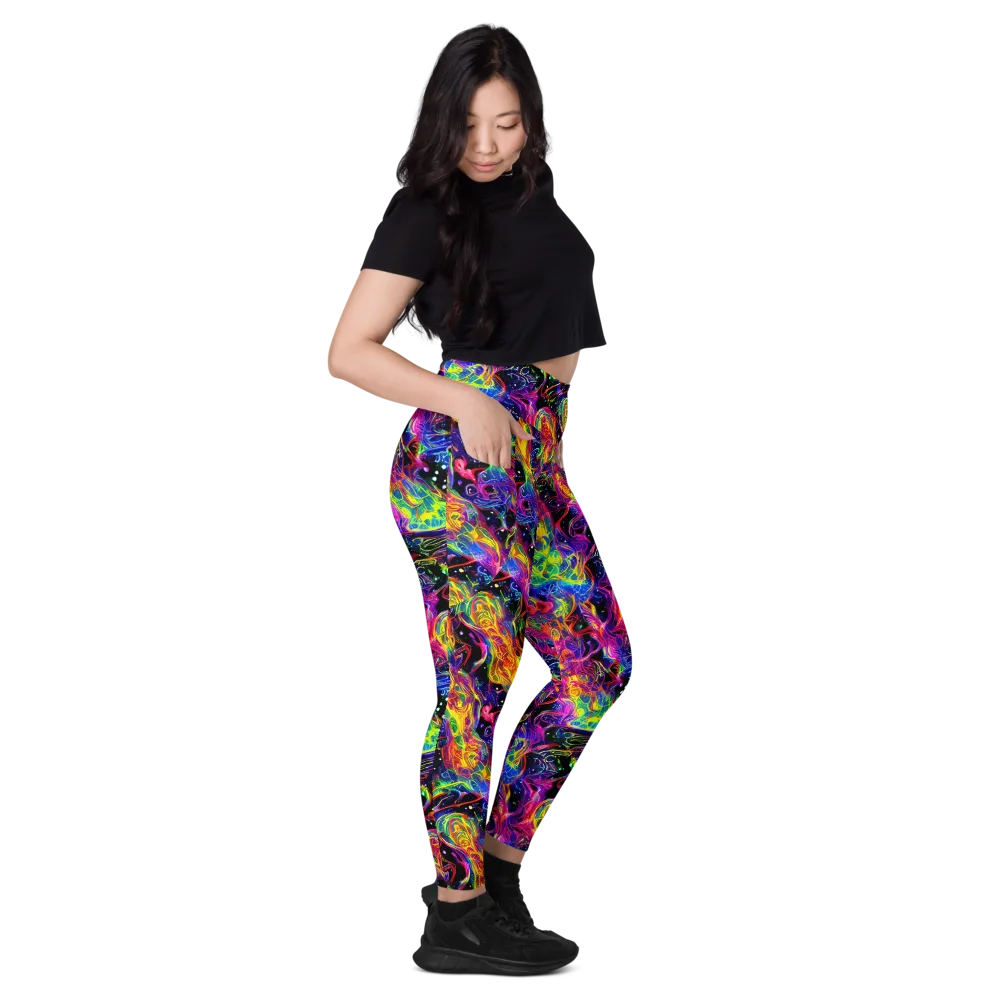 Hypercolor Dreamscape on Leggings with Pockets — Right