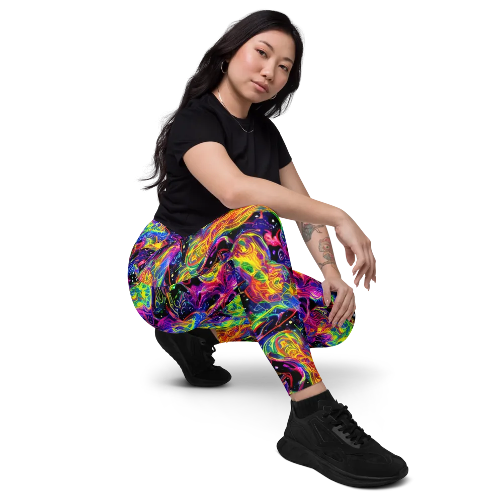 Hypercolor Dreamscape on Leggings with Pockets — Right Front