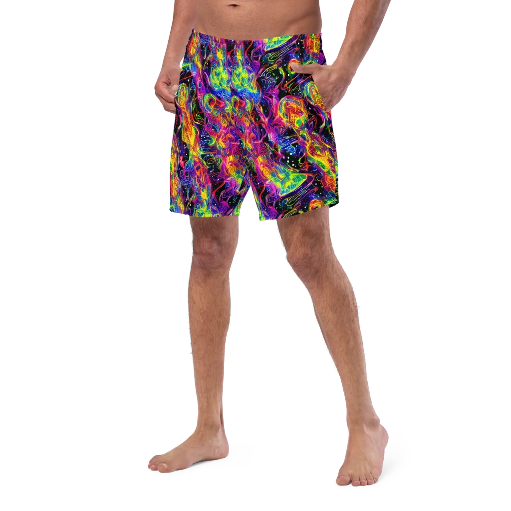 Hypercolor Dreamscape on Swim Trunks — Left Front