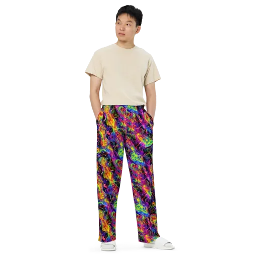 Hypercolor Dreamscape on a Wide-Leg Pants