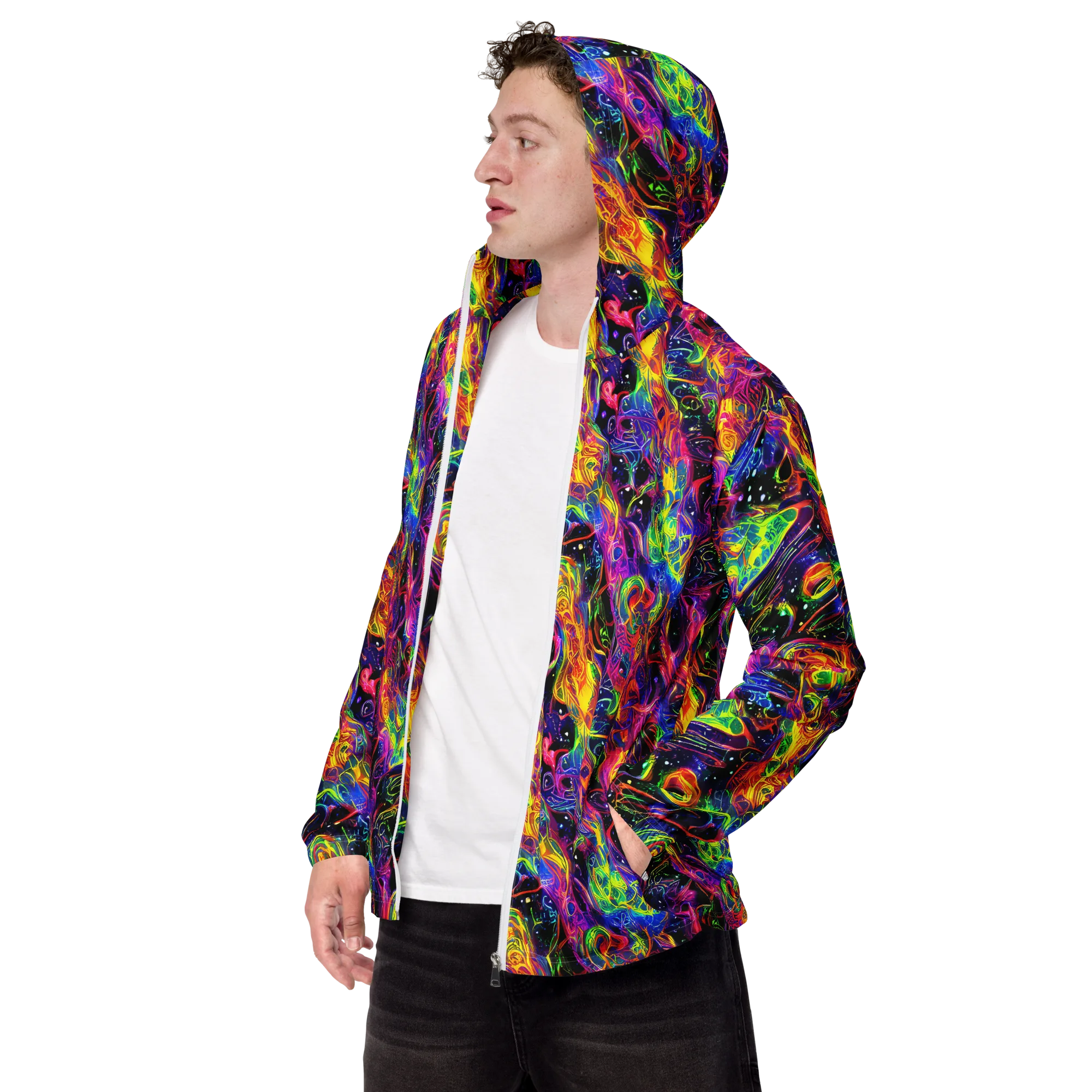 Hypercolor Dreamscape on Men's Windbreaker — Left Front