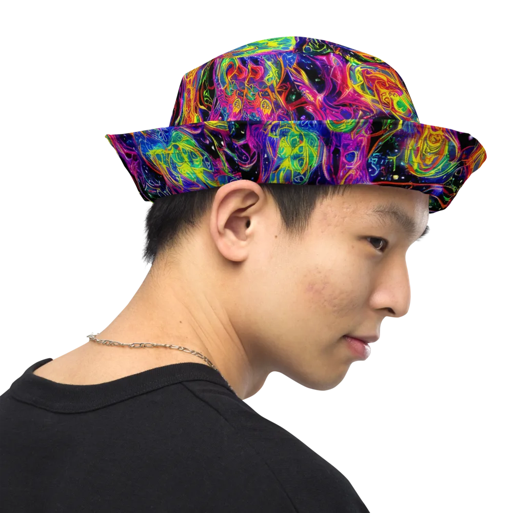 Hypercolor Dreamscape on Reversible Bucket Hat — Right Outside