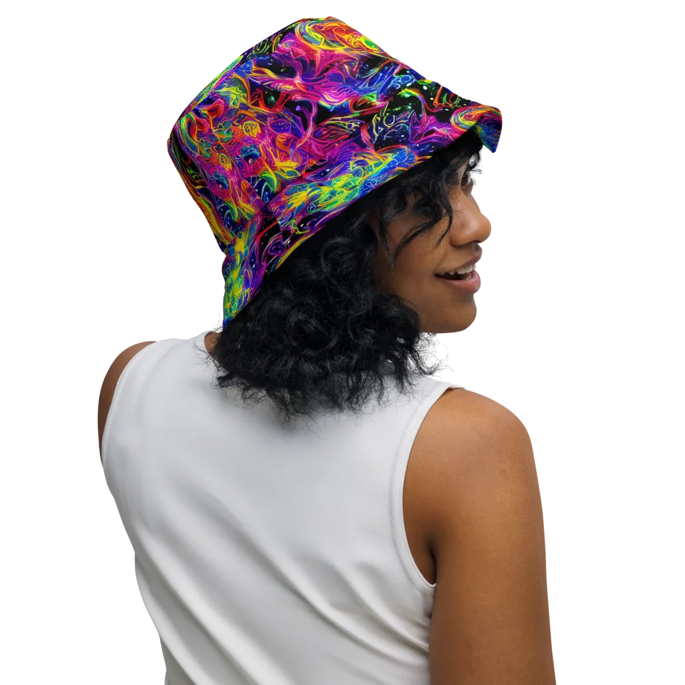 Hypercolor Dreamscape on Reversible Bucket Hat — Right Outside
