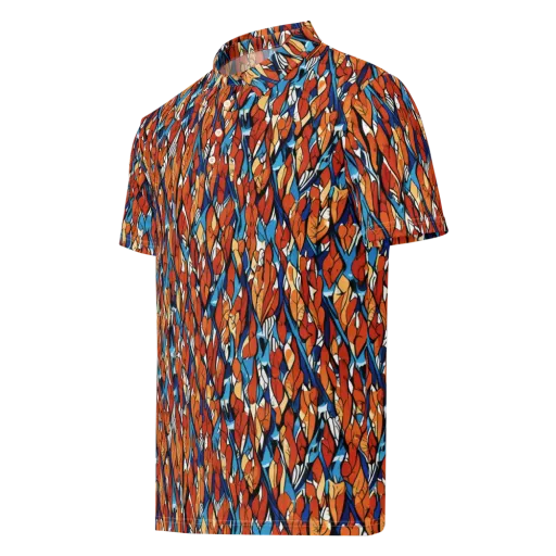 Cobalt Poppy on a Men's Slim Fit Polo Shirt