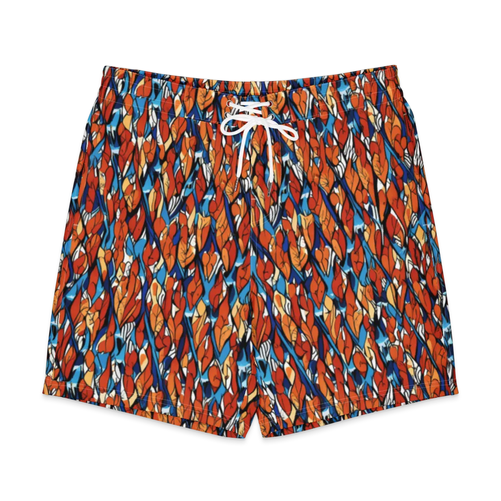Cobalt Poppy on Men's Board Shorts — Front
