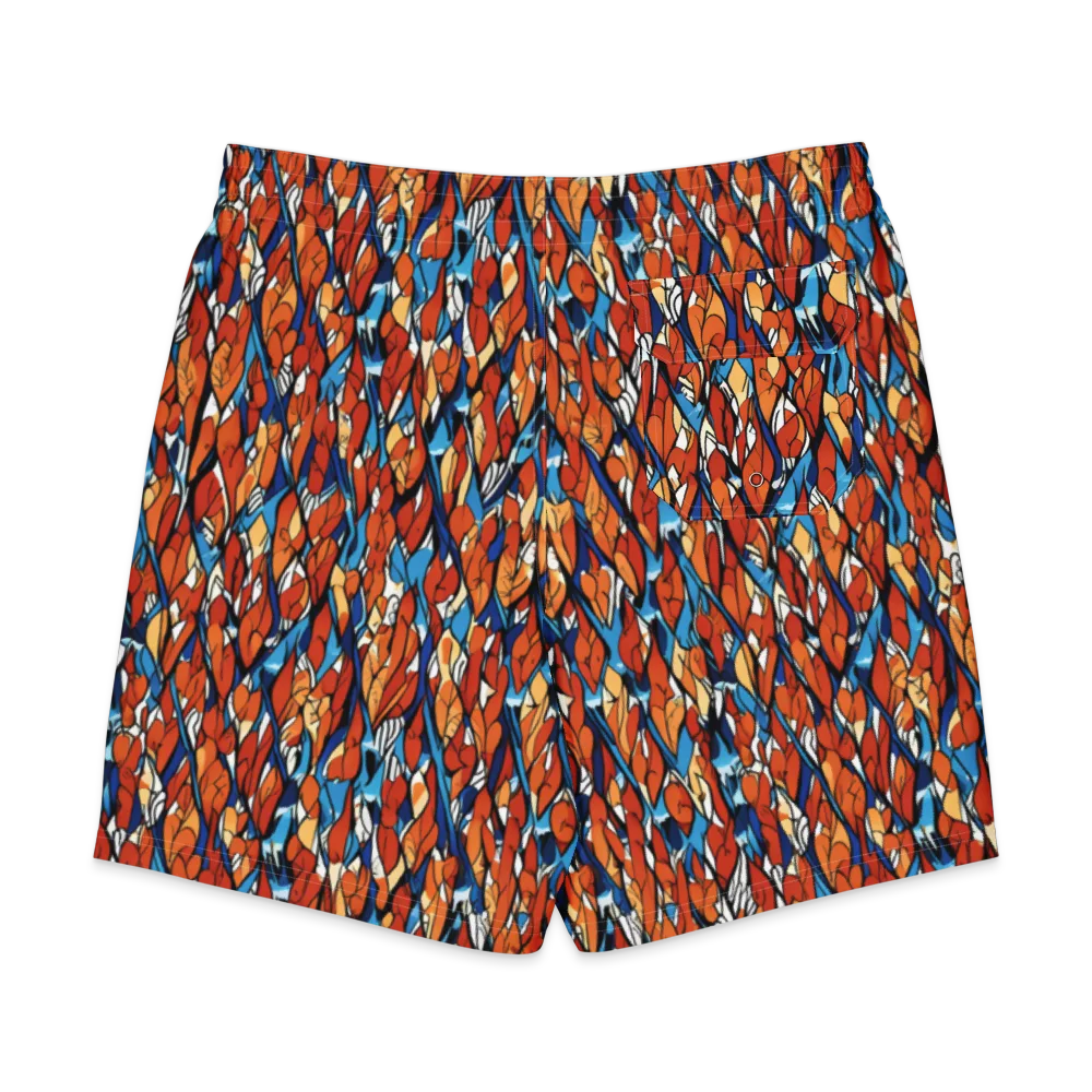 Cobalt Poppy on Men's Board Shorts — Back