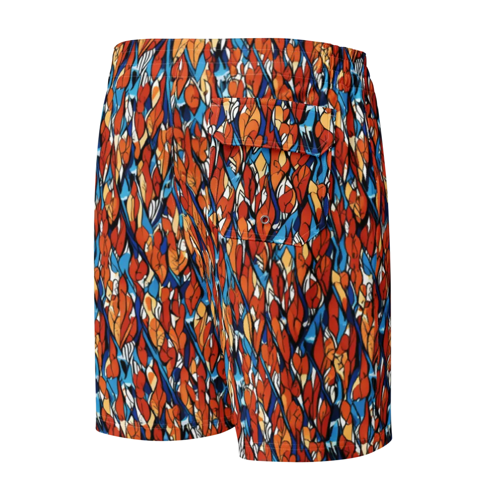 Cobalt Poppy on Men's Board Shorts — Back