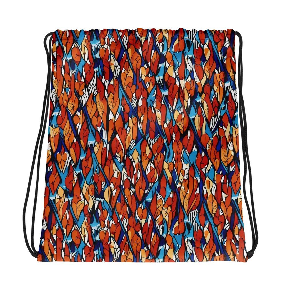 Cobalt Poppy on Drawstring Bag — Photo