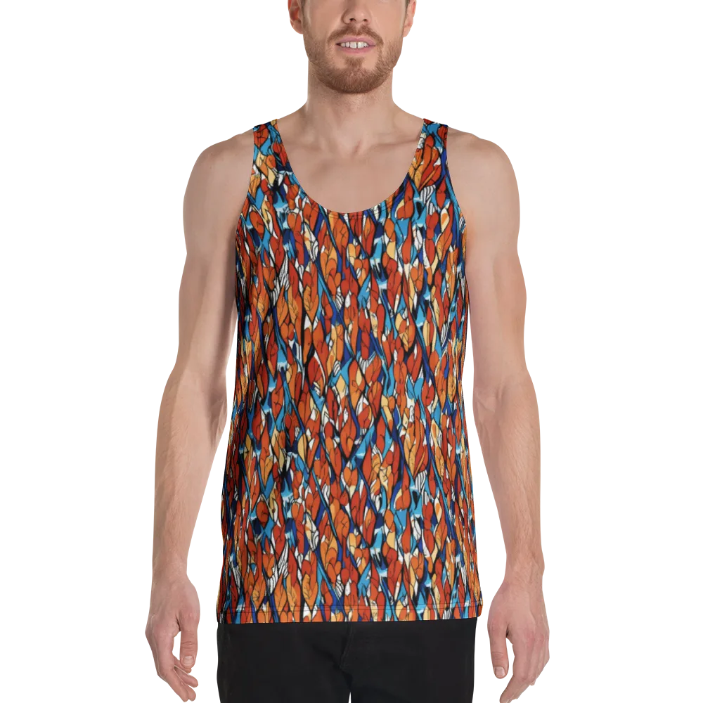 Cobalt Poppy on Men's Tank Top — Front