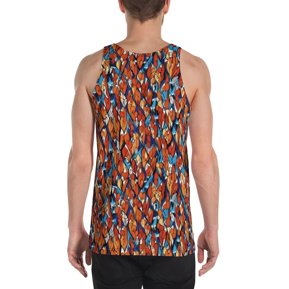 Cobalt Poppy on Men's Tank Top — Back