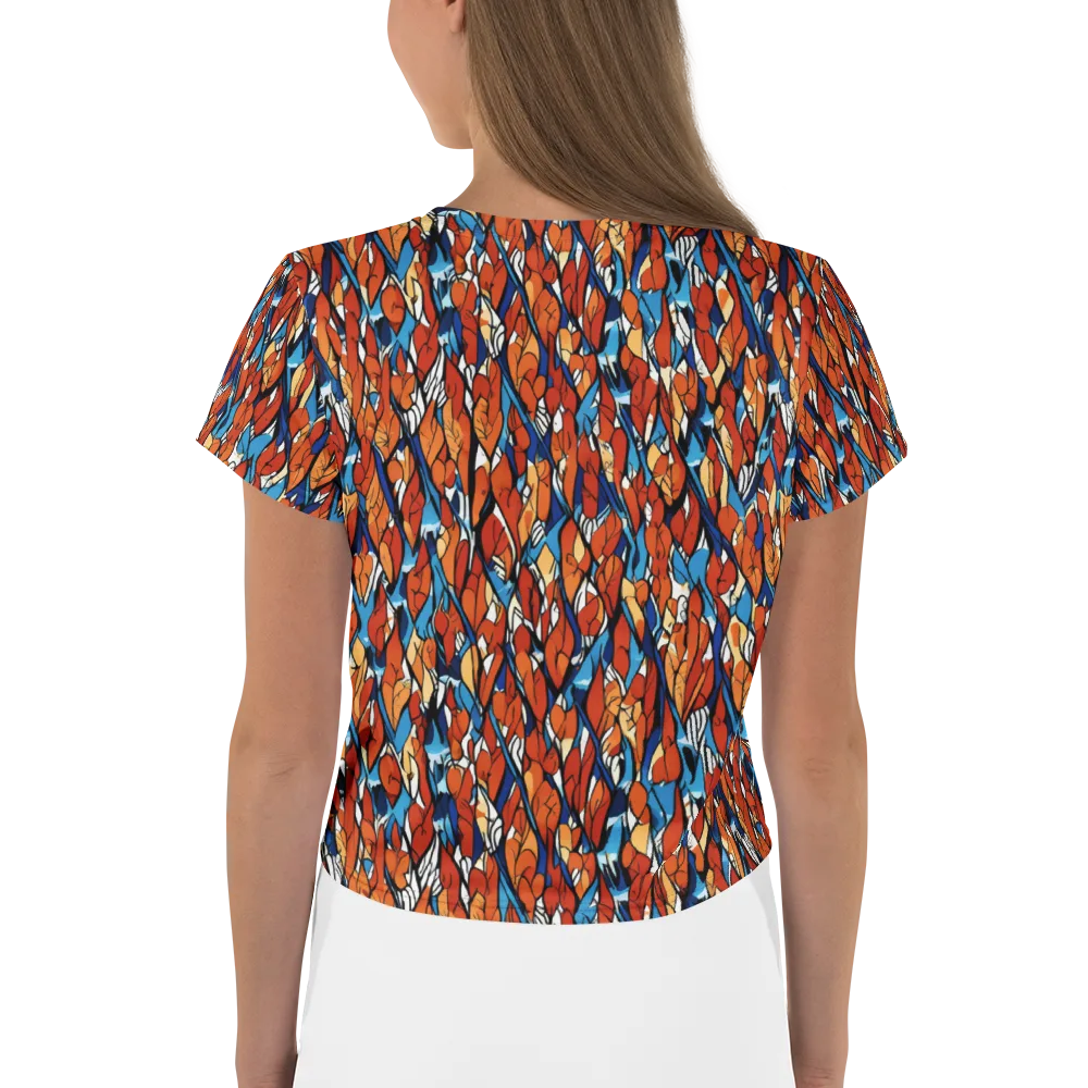 Cobalt Poppy on Crop Tee — Back