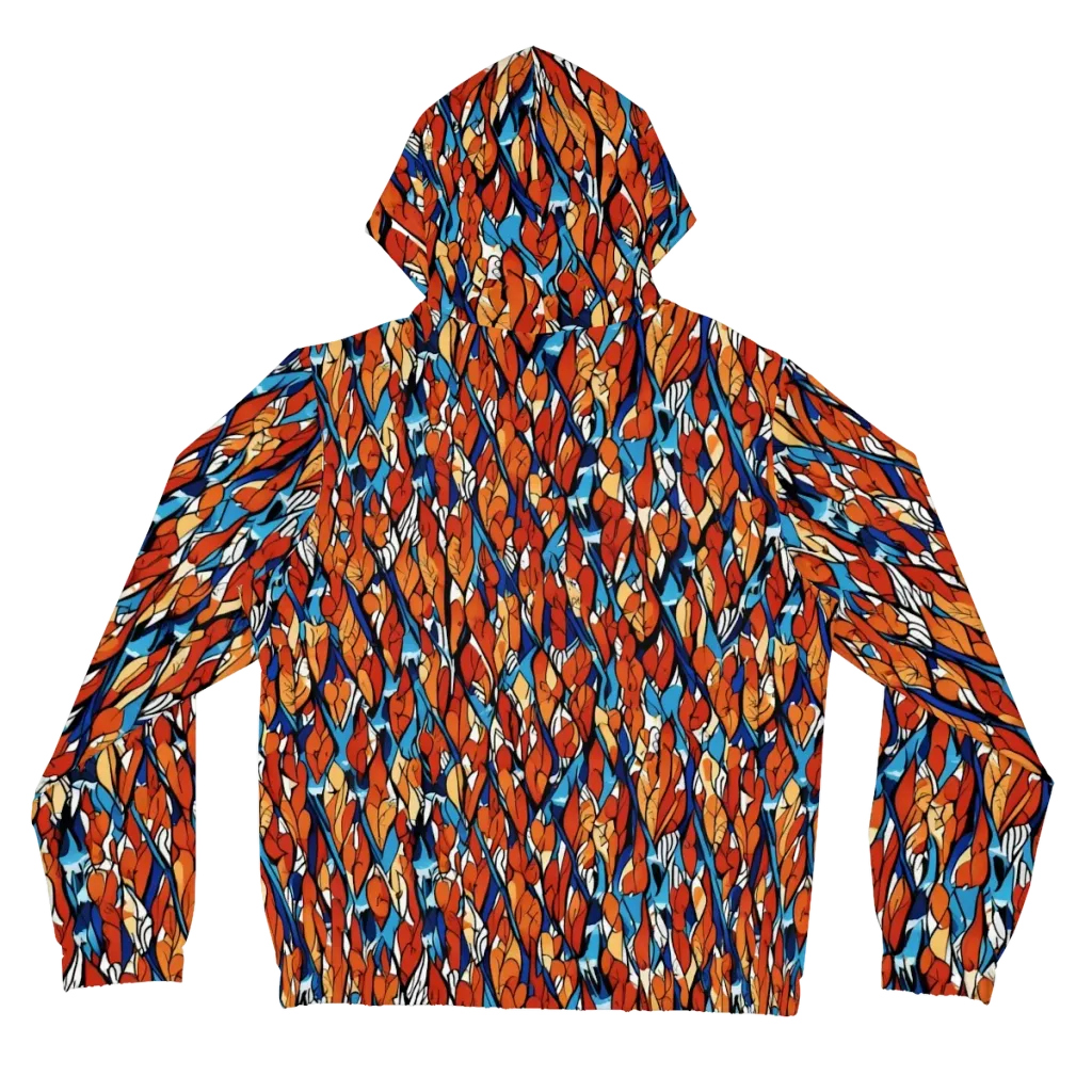 Cobalt Poppy on Women's Full-Zip Hoodie — Back