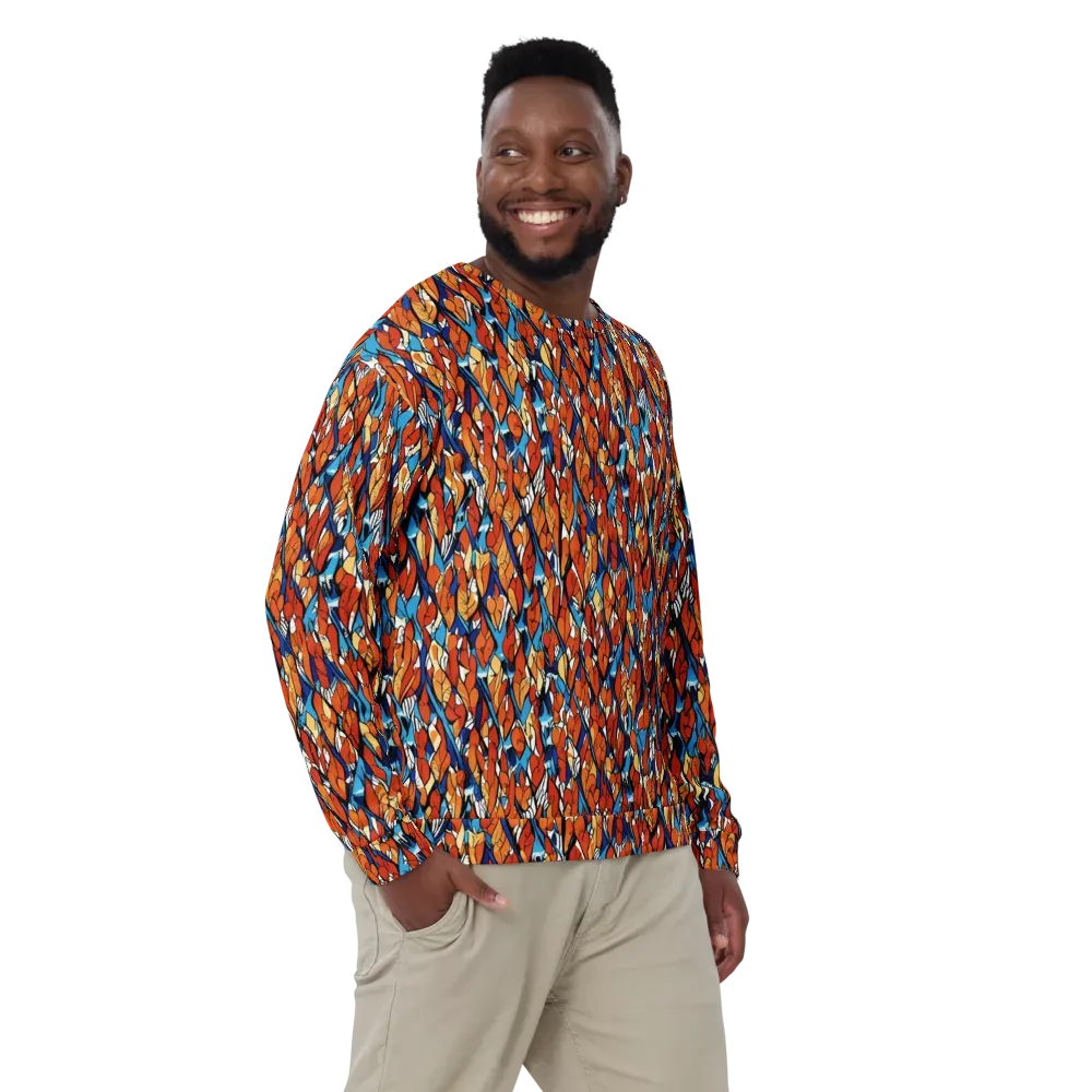 Cobalt Poppy on Sweatshirt — Front
