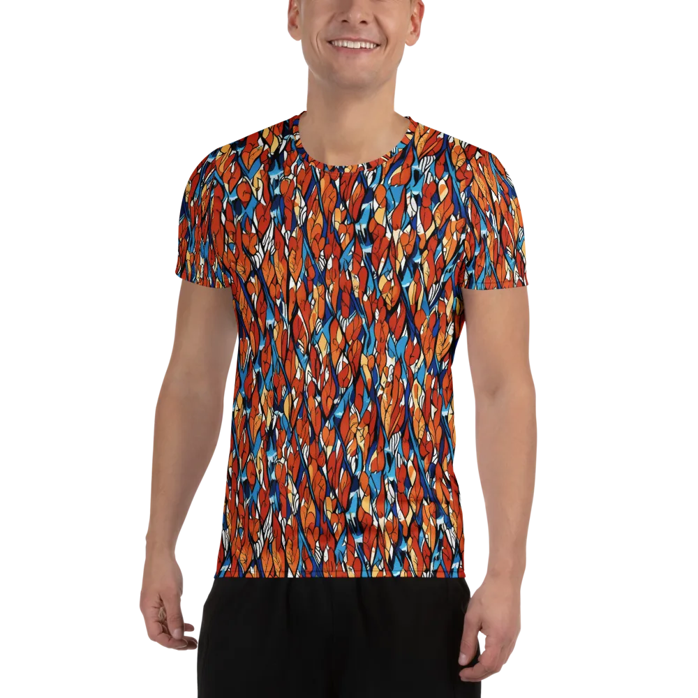 Cobalt Poppy on Men's Athletic T-Shirt — Front