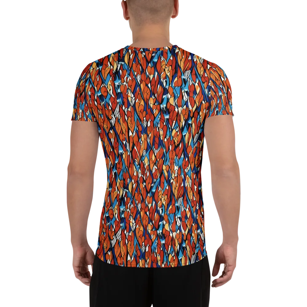 Cobalt Poppy on Men's Athletic T-Shirt — Back