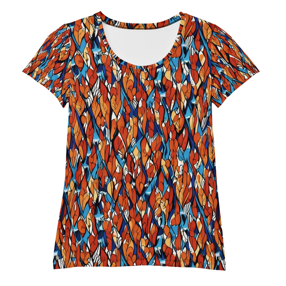 Cobalt Poppy on Women's Athletic T-Shirt — Front