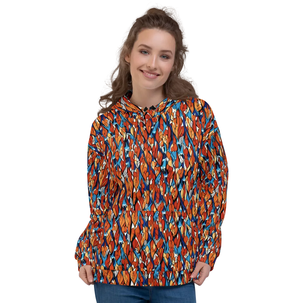 Cobalt Poppy on Hoodie — Front
