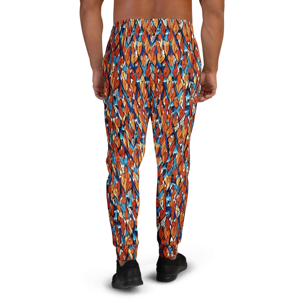 Cobalt Poppy on Men's Joggers — Back