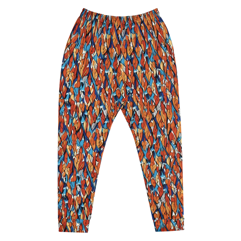 Cobalt Poppy on Men's Joggers — Front