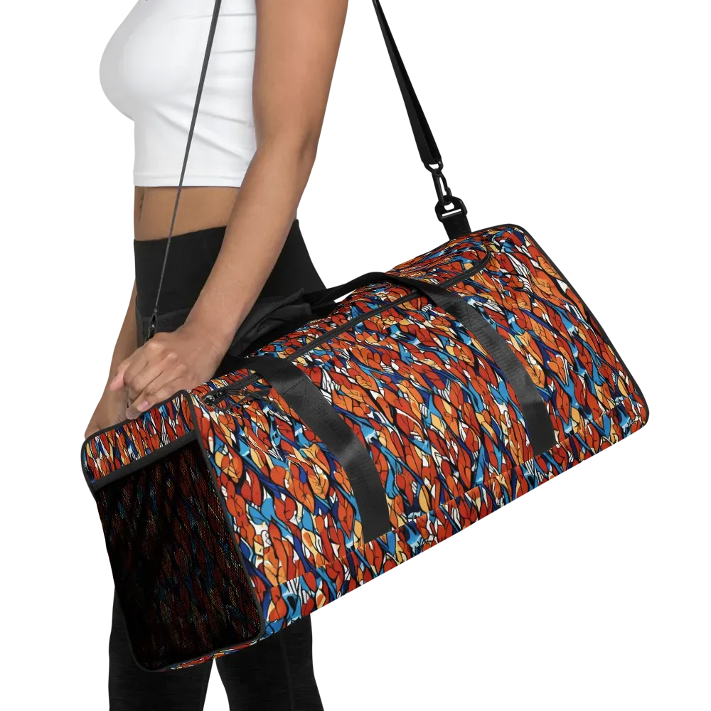 Cobalt Poppy on Duffle Bag — Front