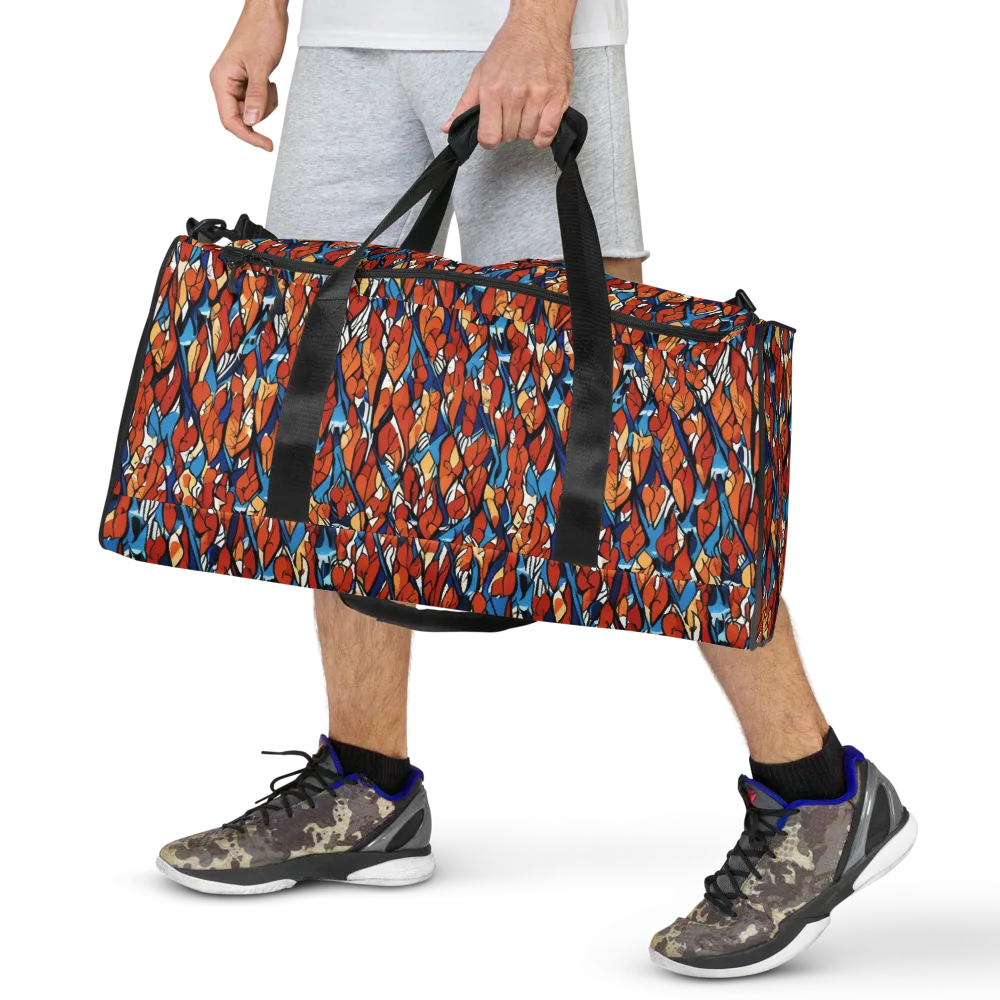Cobalt Poppy on Duffle Bag — Front