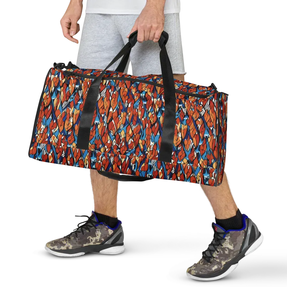 Cobalt Poppy on Duffle Bag — Front