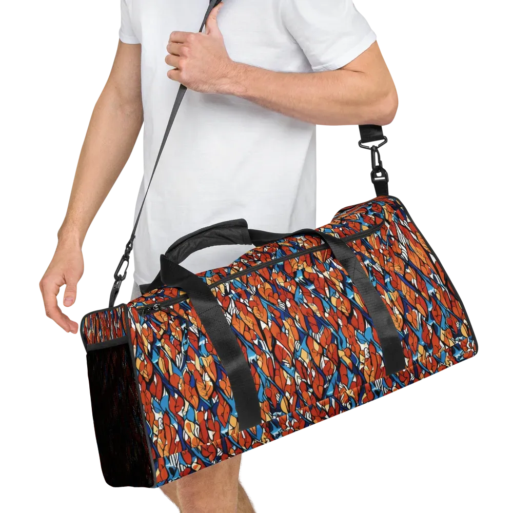 Cobalt Poppy on Duffle Bag — Right Front
