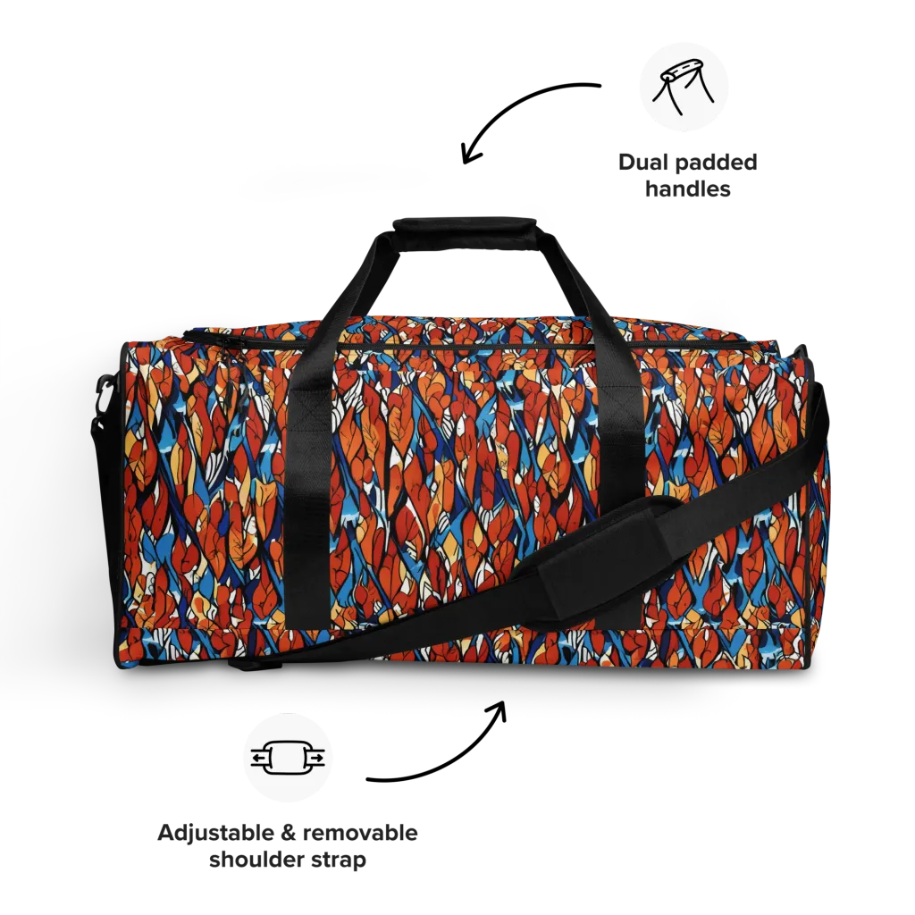 Cobalt Poppy on Duffle Bag — Front