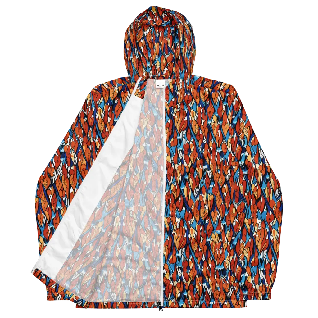 Cobalt Poppy on Men's Windbreaker — Front