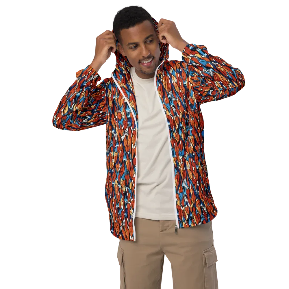 Cobalt Poppy on Men's Windbreaker — Front
