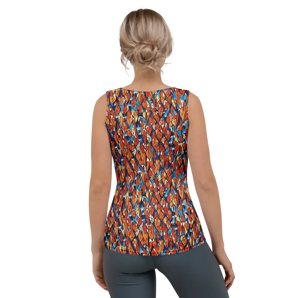 Cobalt Poppy on Women's Tank Top — Back