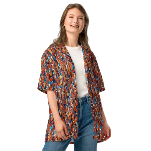 Cobalt Poppy on a Button Shirt