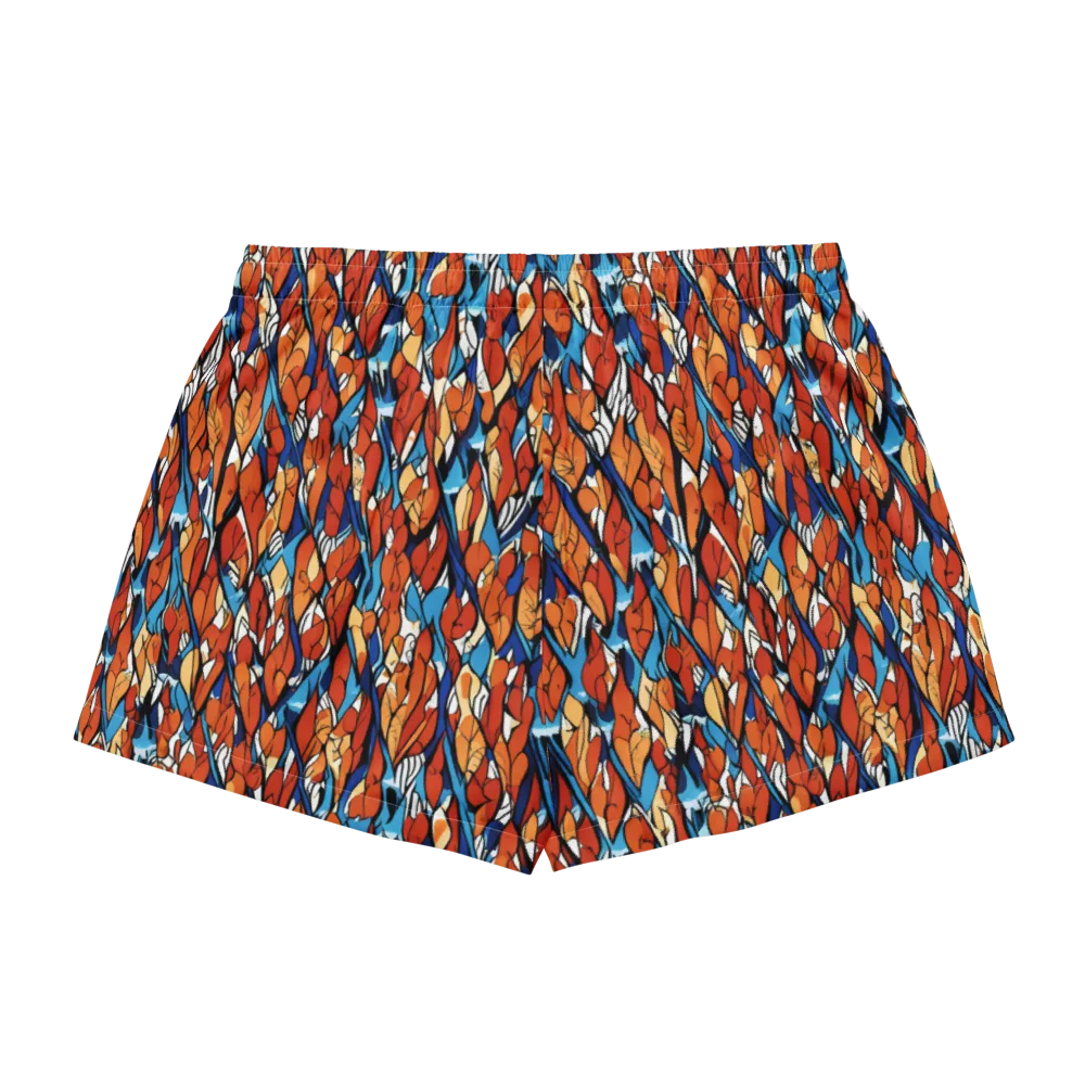 Cobalt Poppy on Women's Pajama Shorts — Back