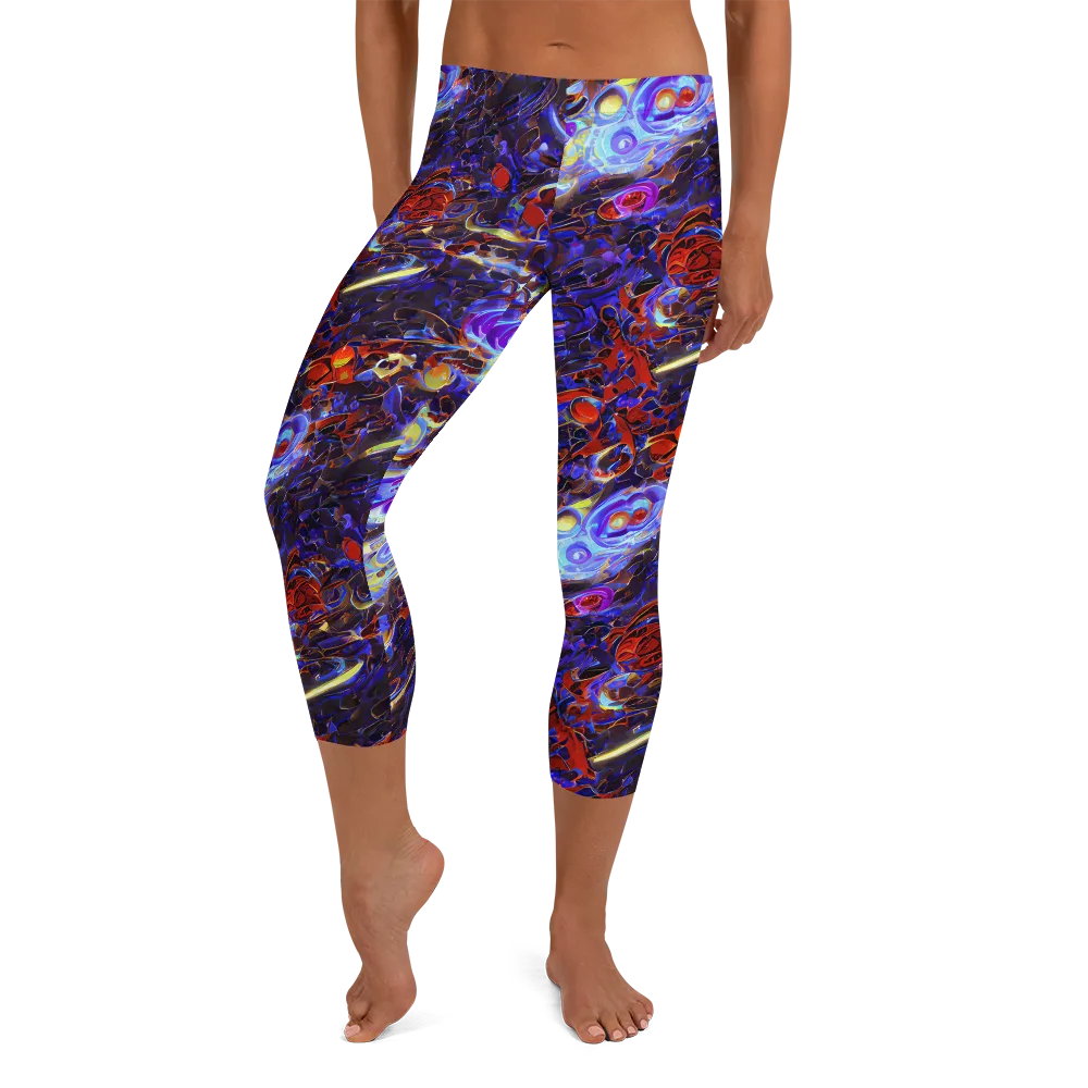Stellar Molten on Capri Leggings — Front
