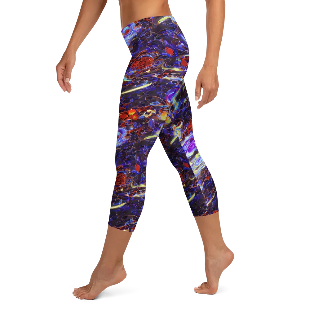 Stellar Molten on Capri Leggings — Left