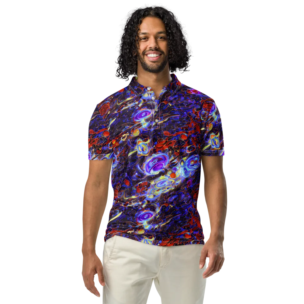 Stellar Molten on Men's Slim Fit Polo Shirt — Front
