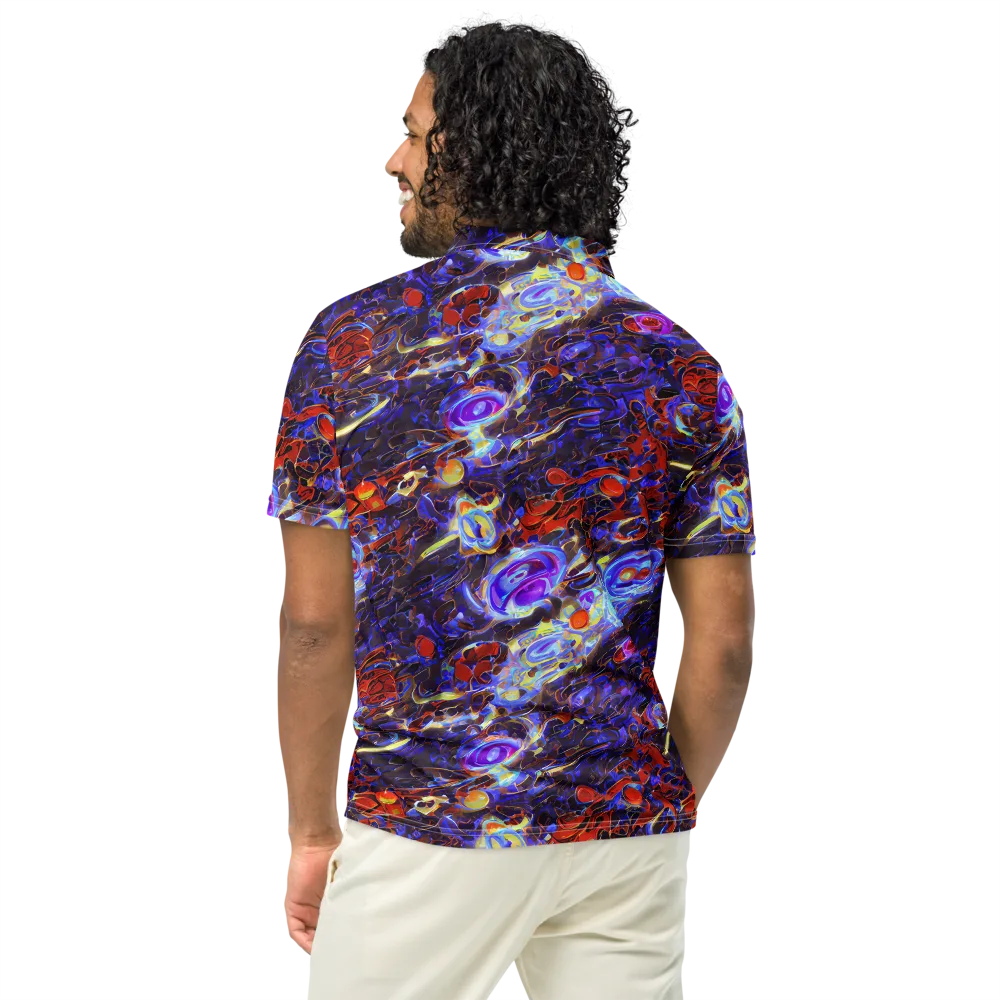 Stellar Molten on Men's Slim Fit Polo Shirt — Back