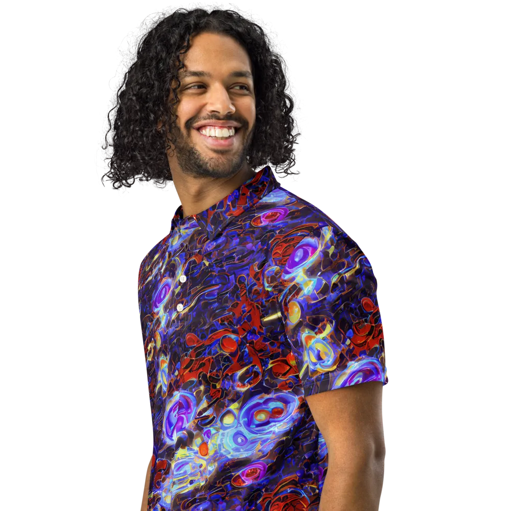 Stellar Molten on Men's Slim Fit Polo Shirt — Left Front