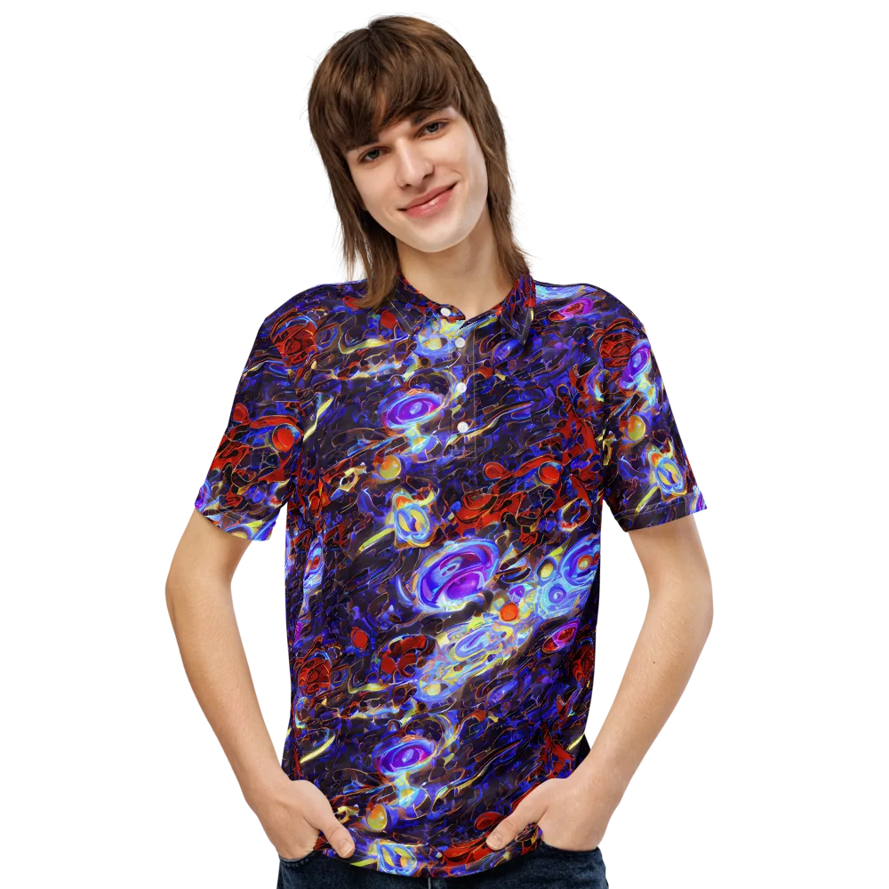 Stellar Molten on Men's Slim Fit Polo Shirt — Front