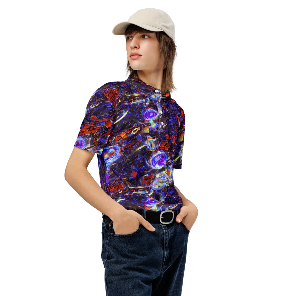 Stellar Molten on Men's Slim Fit Polo Shirt — Right Front