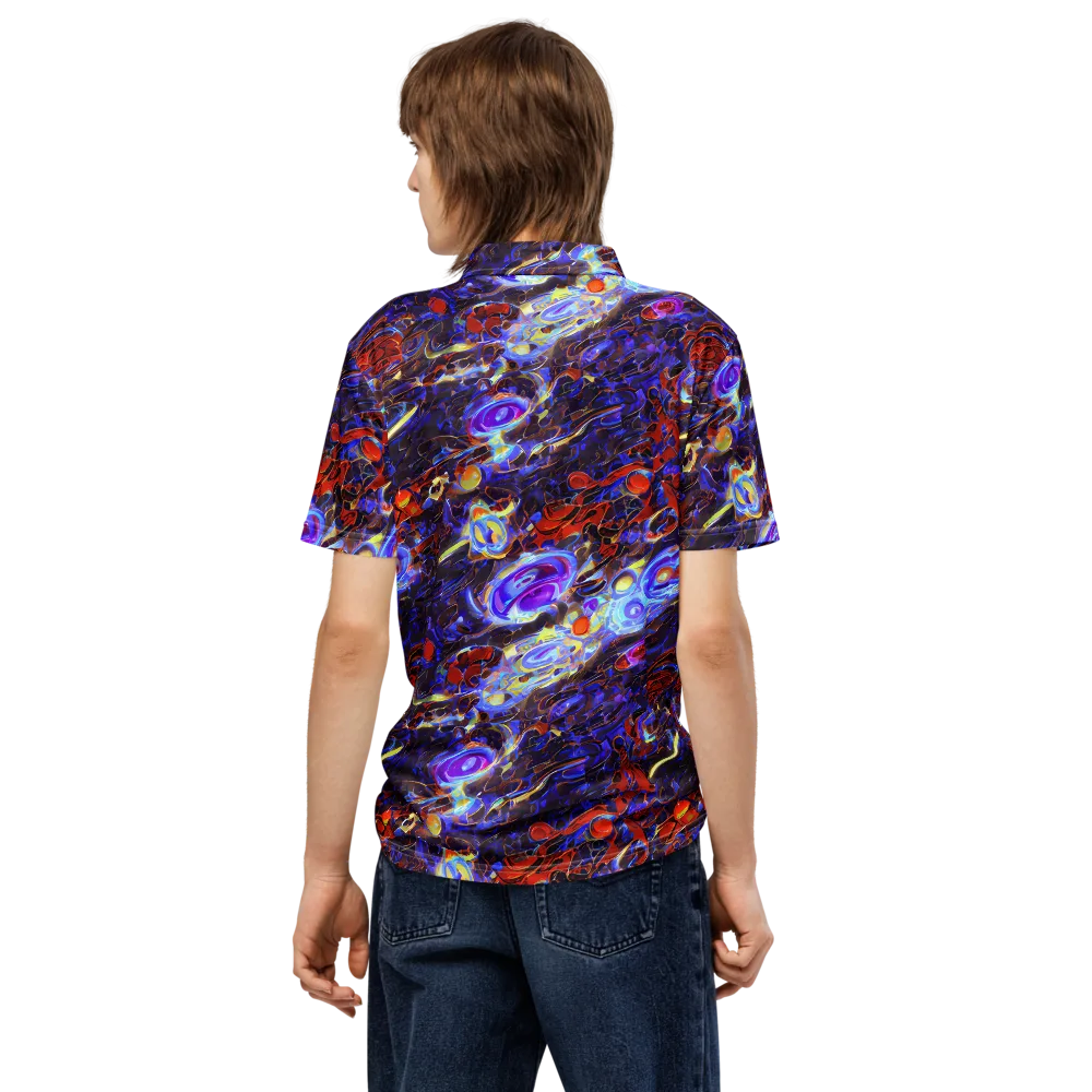 Stellar Molten on Men's Slim Fit Polo Shirt — Back
