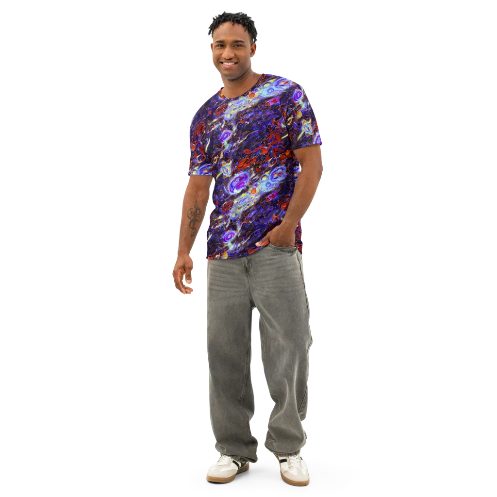 Stellar Molten on Men's Cotton Crew Neck T-Shirt — Front