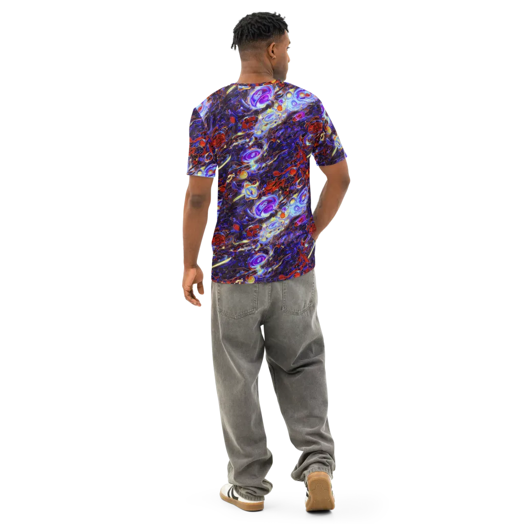 Stellar Molten on Men's Cotton Crew Neck T-Shirt — Back
