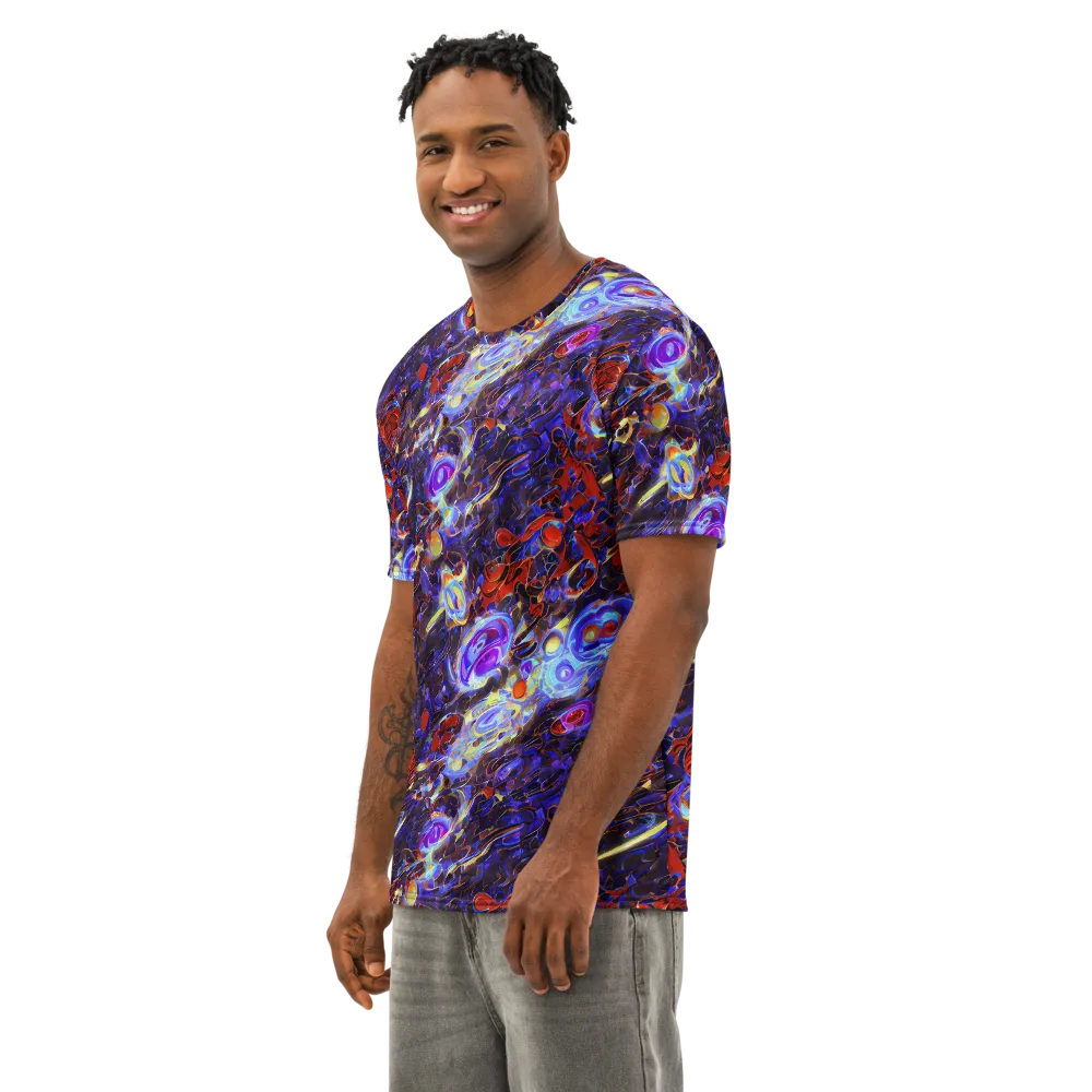 Stellar Molten on Men's Cotton Crew Neck T-Shirt — Left Front