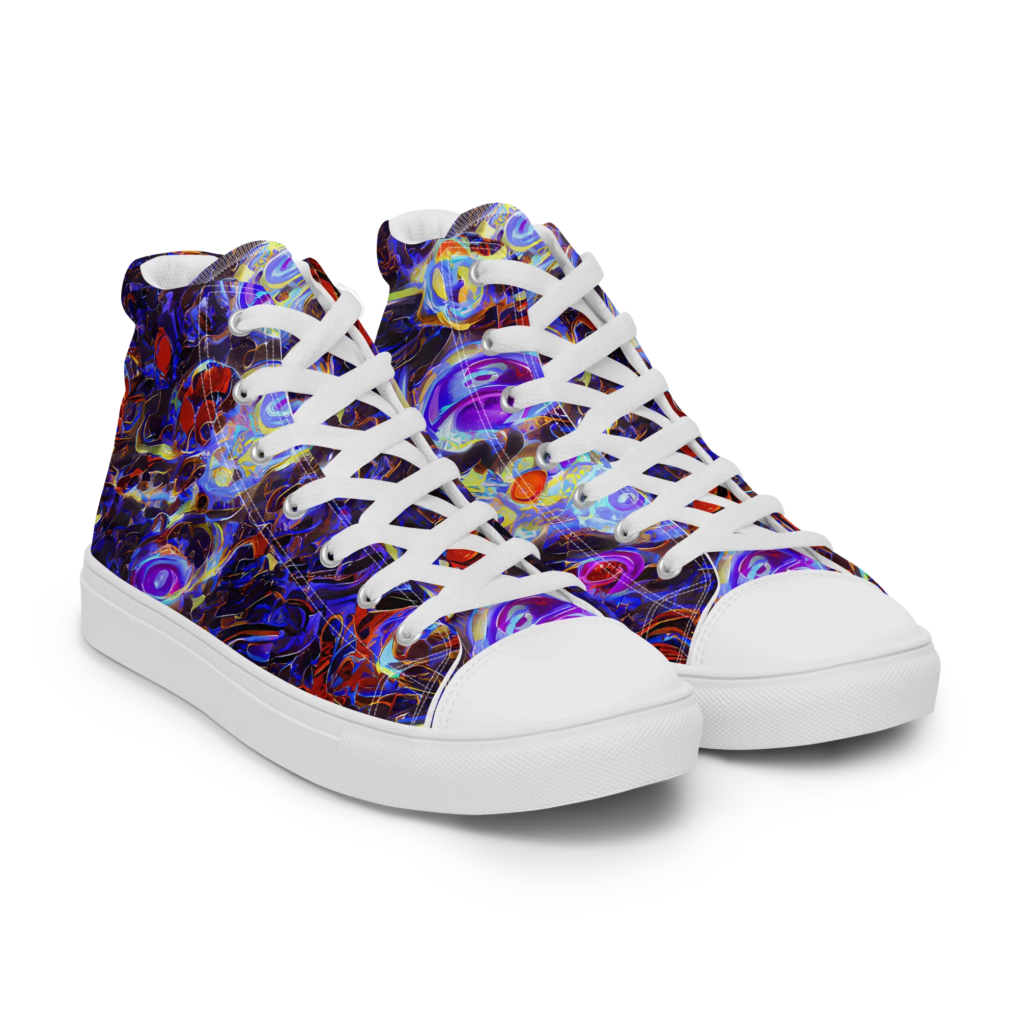 Stellar Molten on Men's High Top Canvas Shoes — Right Front