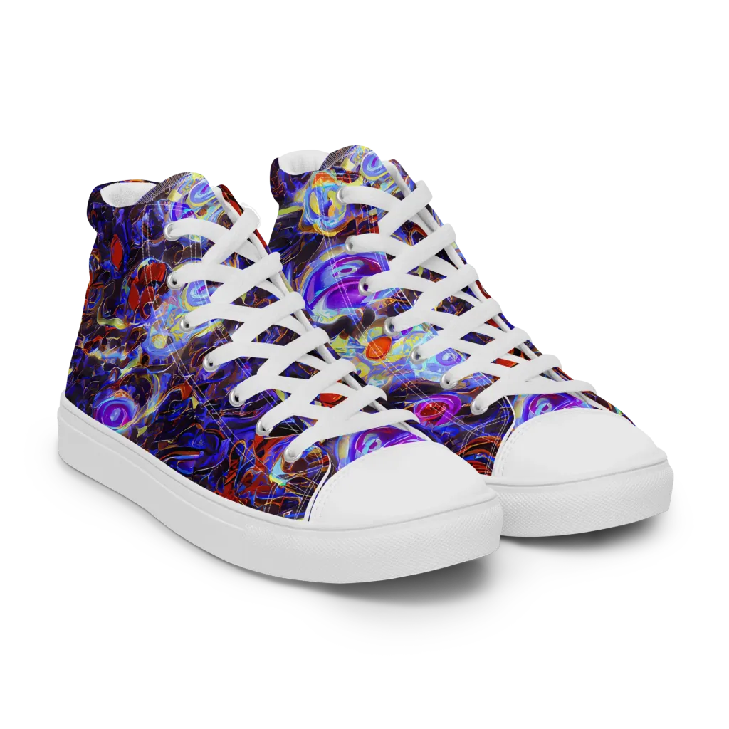 Stellar Molten on Men's High Top Canvas Shoes — Right Front