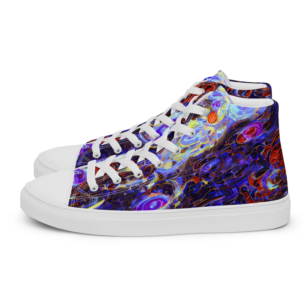 Stellar Molten on Men's High Top Canvas Shoes — Left
