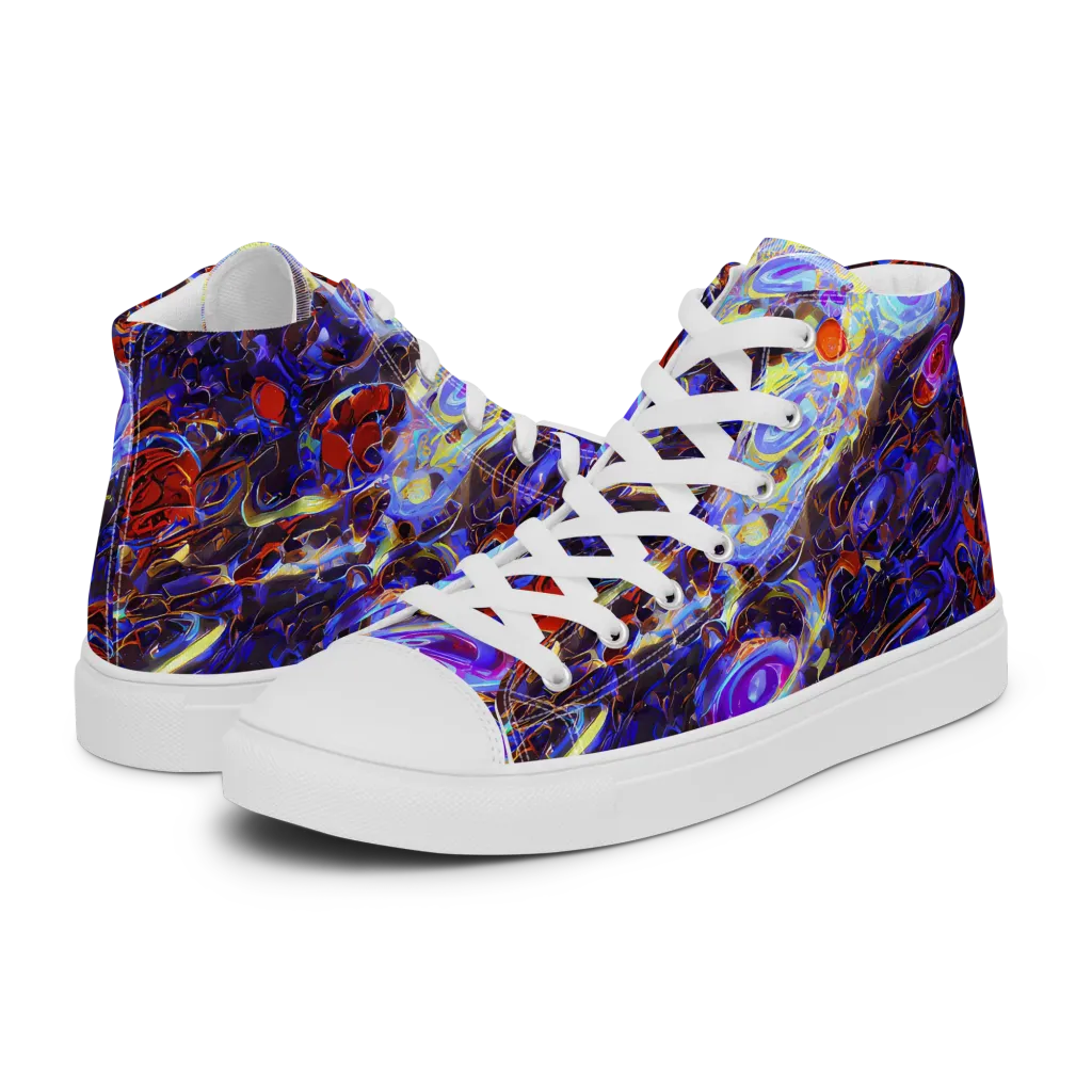 Stellar Molten on Men's High Top Canvas Shoes — Left
