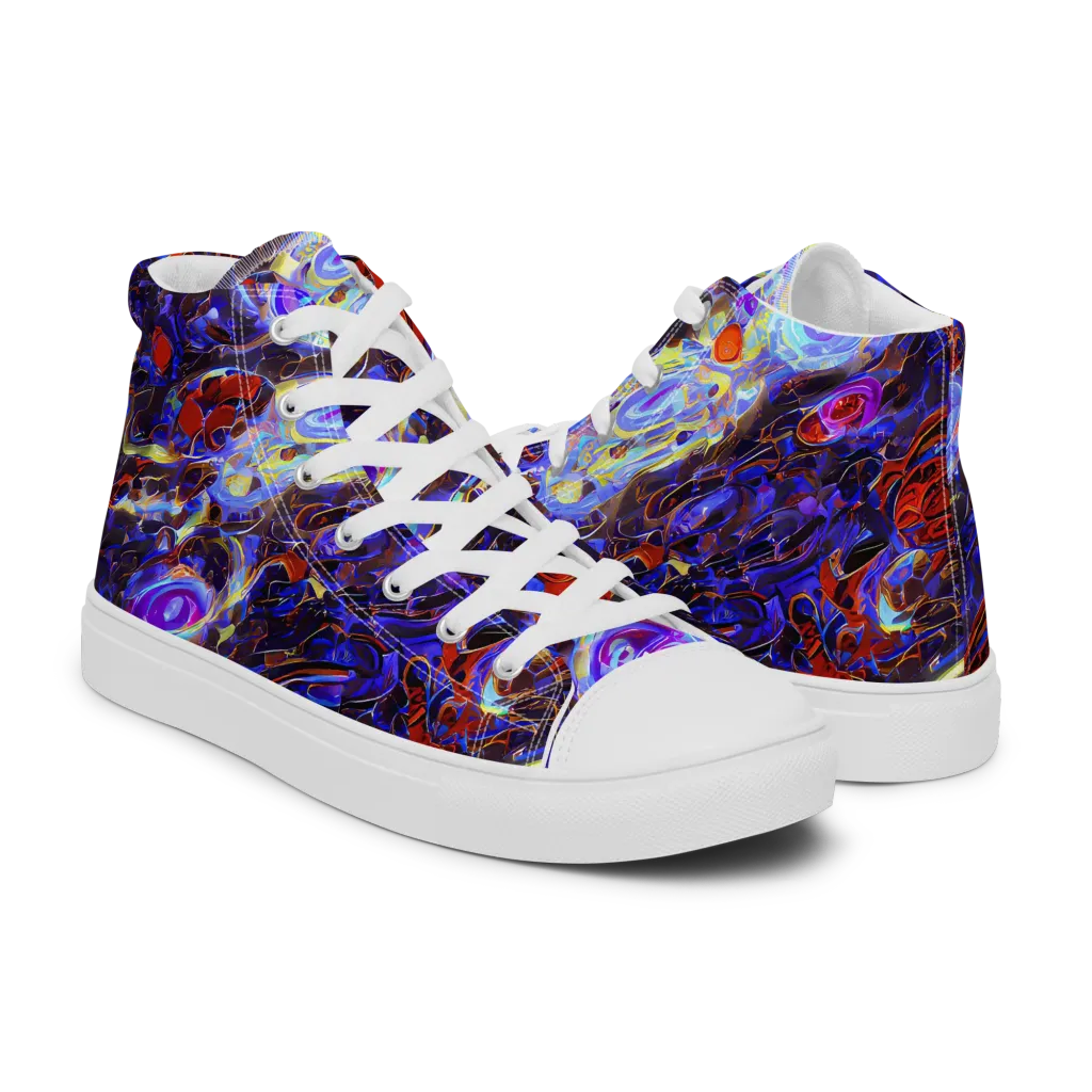 Stellar Molten on Men's High Top Canvas Shoes — Right
